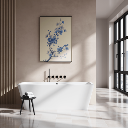 Sakura in Indigo | Japanese Cherry Blossom Watercolor Print
