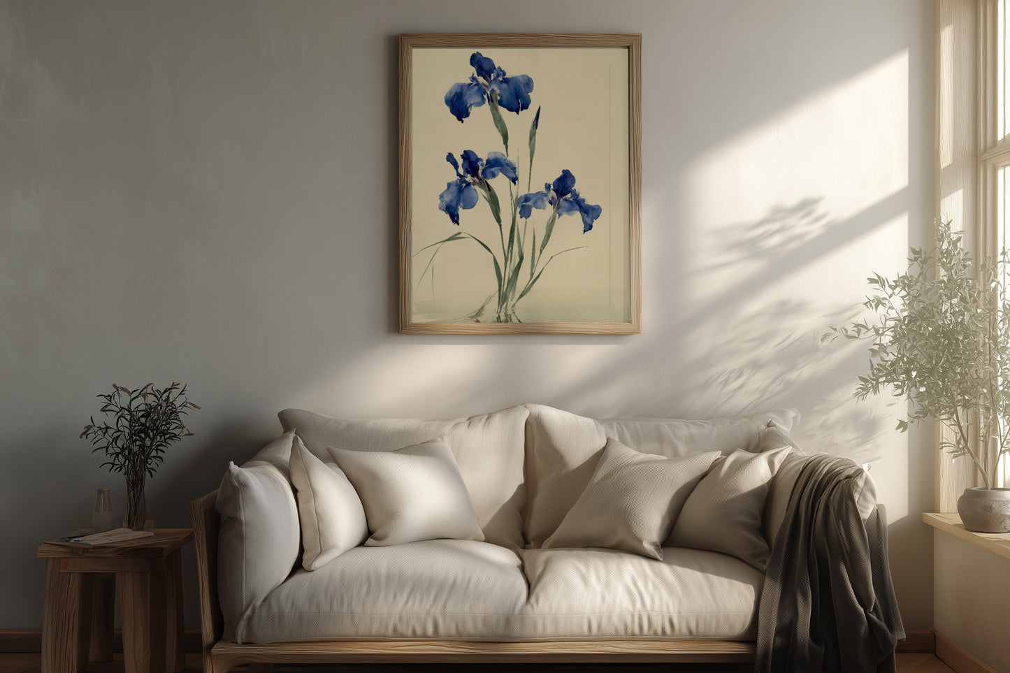 Kakitsubata, Blue Iris at Water's Edge | Botanical Wall Art