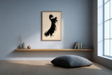 The Reach print in a minimal meditation room with a floor cushion, Yugen Print