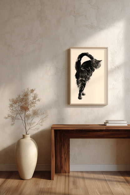 Backward Glance print in a entryway, Yugen Print